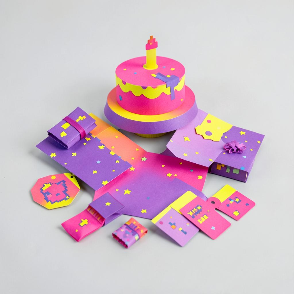 Kit de papelaria personalizada para festa